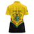 Personalised Ghana Independence Day Women Polo Shirt Coat Of Arms With Kente Pattern - Wonder Print Shop