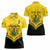 Personalised Ghana Independence Day Women Polo Shirt Coat Of Arms With Kente Pattern - Wonder Print Shop