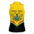 Personalised Ghana Independence Day Women Sleeveless Polo Shirt Coat Of Arms With Kente Pattern - Wonder Print Shop