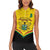 Personalised Ghana Independence Day Women Sleeveless Polo Shirt Coat Of Arms With Kente Pattern - Wonder Print Shop