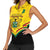 Personalised Ghana Independence Day Women Sleeveless Polo Shirt Coat Of Arms With Kente Pattern - Wonder Print Shop