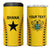 Custom Ghana Football 4 in 1 Can Cooler Tumbler Go Black Stars