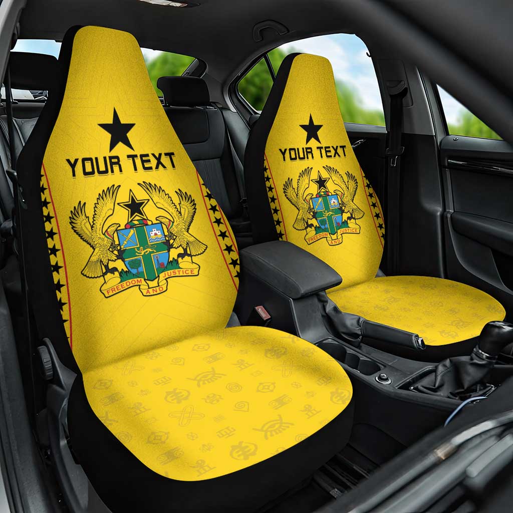 Custom Ghana Football Car Seat Cover Go Black Stars