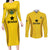 Custom Ghana Football Couples Matching Long Sleeve Bodycon Dress and Long Sleeve Button Shirt Go Black Stars