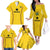 Custom Ghana Football Family Matching Off The Shoulder Long Sleeve Dress and Hawaiian Shirt Go Black Stars