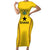 Custom Ghana Football Family Matching Short Sleeve Bodycon Dress and Hawaiian Shirt Go Black Stars