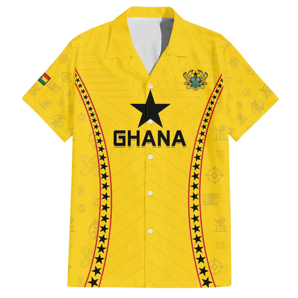 Custom Ghana Football Hawaiian Shirt Go Black Stars