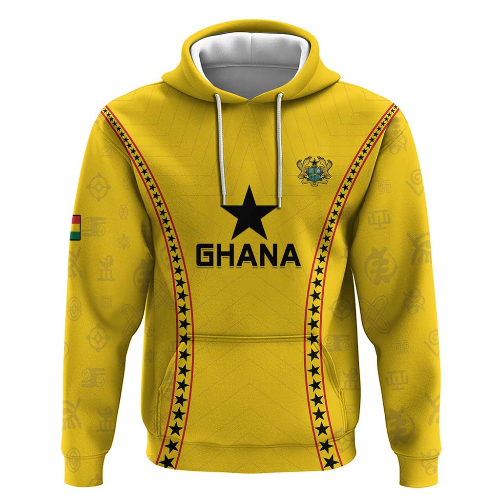 Custom Ghana Football Hoodie Go Black Stars