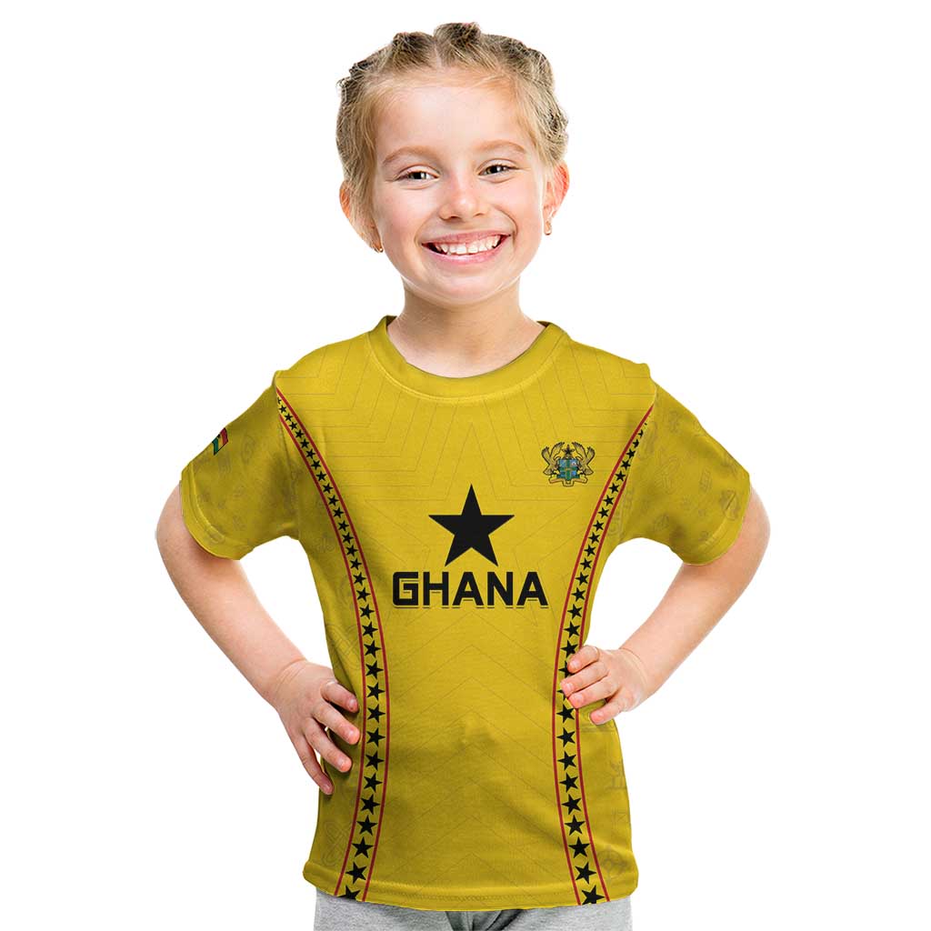 Custom Ghana Football Kid T Shirt Go Black Stars