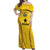 Custom Ghana Football Off Shoulder Maxi Dress Go Black Stars