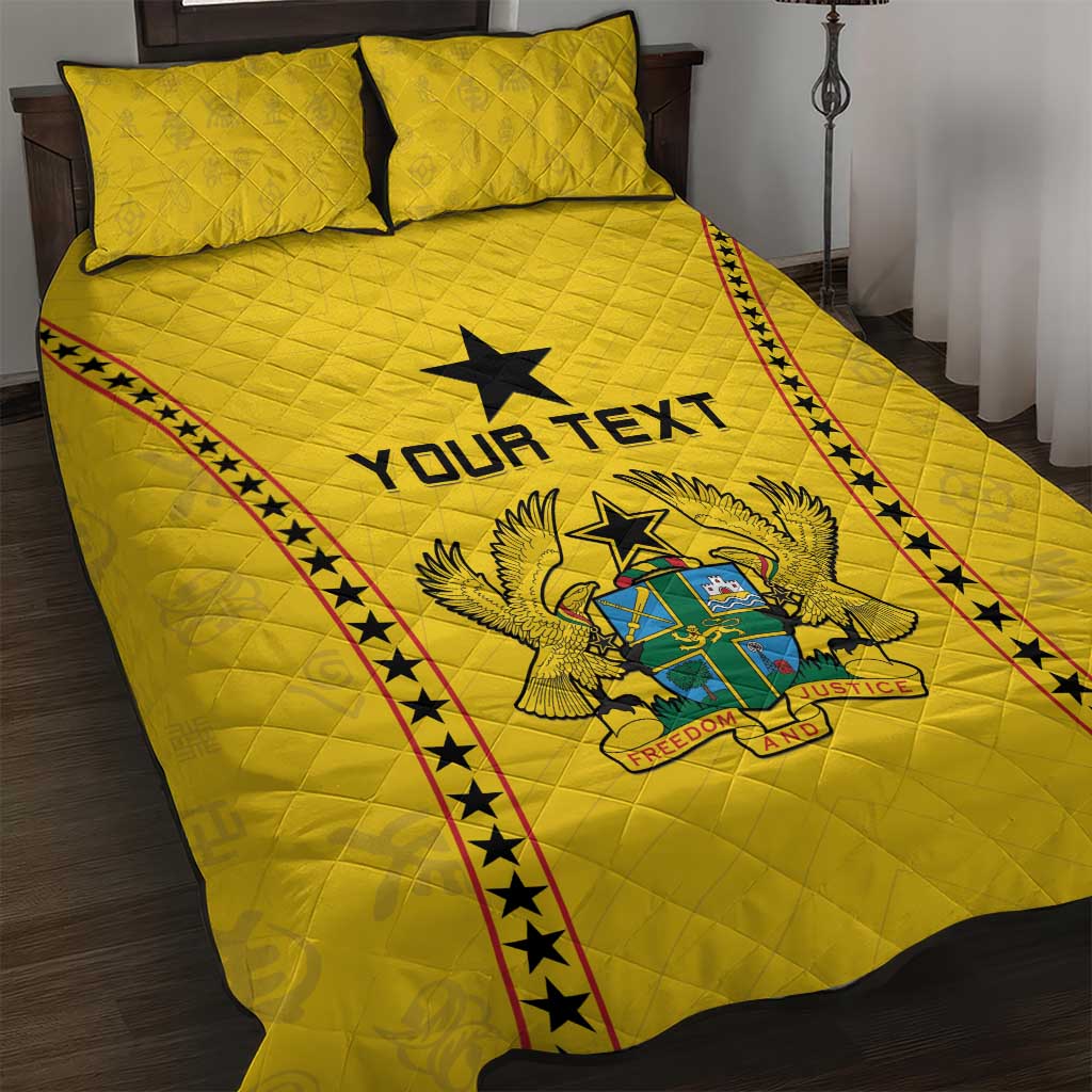 Custom Ghana Football Quilt Bed Set Go Black Stars - Wonder Print Shop