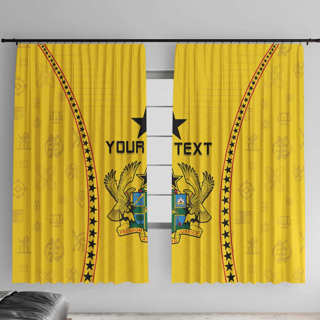 Custom Ghana Football Window Curtain Go Black Stars - Wonder Print Shop