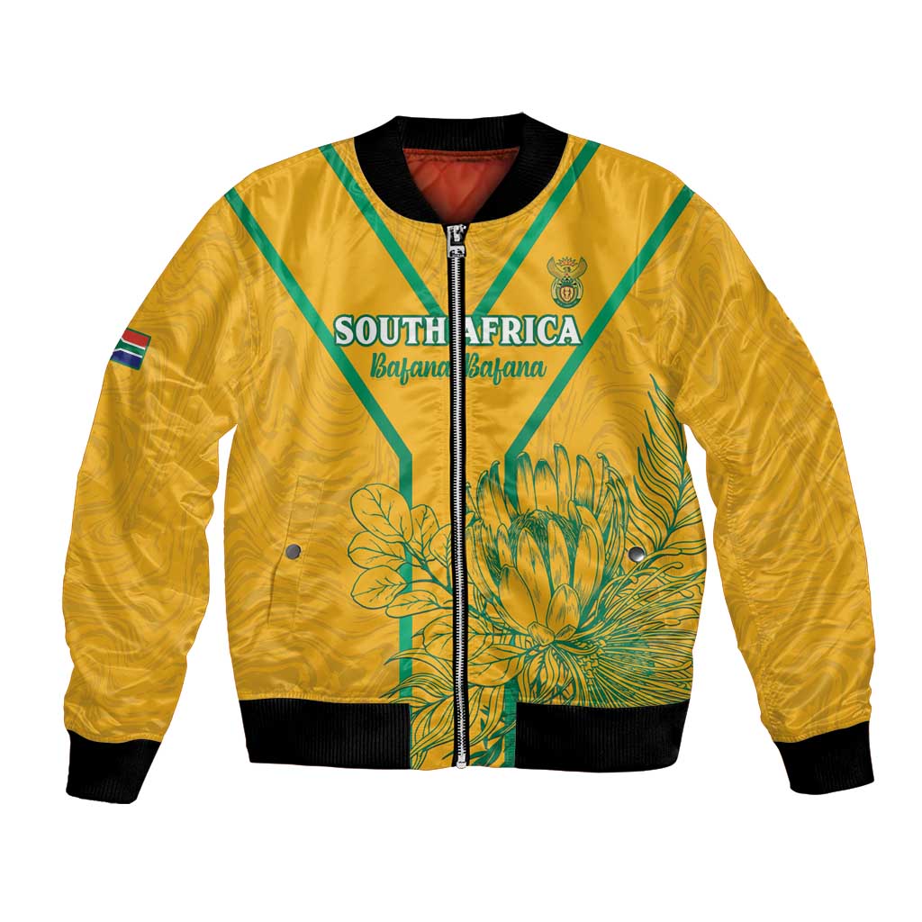 Custom South Africa Soccer Bomber Jacket Go Bafana Bafana