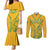 Custom South Africa Soccer Couples Matching Mermaid Dress and Long Sleeve Button Shirt Go Bafana Bafana