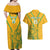 Custom South Africa Soccer Couples Matching Off Shoulder Maxi Dress and Hawaiian Shirt Go Bafana Bafana