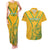 Custom South Africa Soccer Couples Matching Tank Maxi Dress and Hawaiian Shirt Go Bafana Bafana