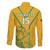 Custom South Africa Soccer Family Matching Long Sleeve Bodycon Dress and Hawaiian Shirt Go Bafana Bafana