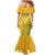 Custom South Africa Soccer Family Matching Mermaid Dress and Hawaiian Shirt Go Bafana Bafana