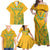 Custom South Africa Soccer Family Matching Off Shoulder Maxi Dress and Hawaiian Shirt Go Bafana Bafana