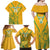 Custom South Africa Soccer Family Matching Off Shoulder Maxi Dress and Hawaiian Shirt Go Bafana Bafana