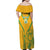 Custom South Africa Soccer Family Matching Off Shoulder Maxi Dress and Hawaiian Shirt Go Bafana Bafana