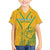 Custom South Africa Soccer Family Matching Off Shoulder Short Dress and Hawaiian Shirt Go Bafana Bafana