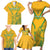 Custom South Africa Soccer Family Matching Short Sleeve Bodycon Dress and Hawaiian Shirt Go Bafana Bafana