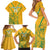 Custom South Africa Soccer Family Matching Short Sleeve Bodycon Dress and Hawaiian Shirt Go Bafana Bafana