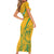 Custom South Africa Soccer Family Matching Short Sleeve Bodycon Dress and Hawaiian Shirt Go Bafana Bafana