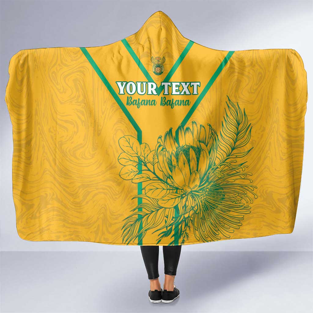 Custom South Africa Soccer Hooded Blanket Go Bafana Bafana