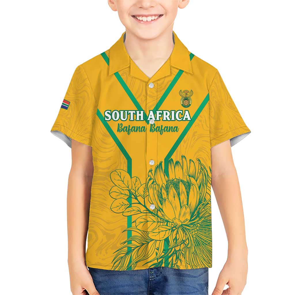 Custom South Africa Soccer Kid Hawaiian Shirt Go Bafana Bafana