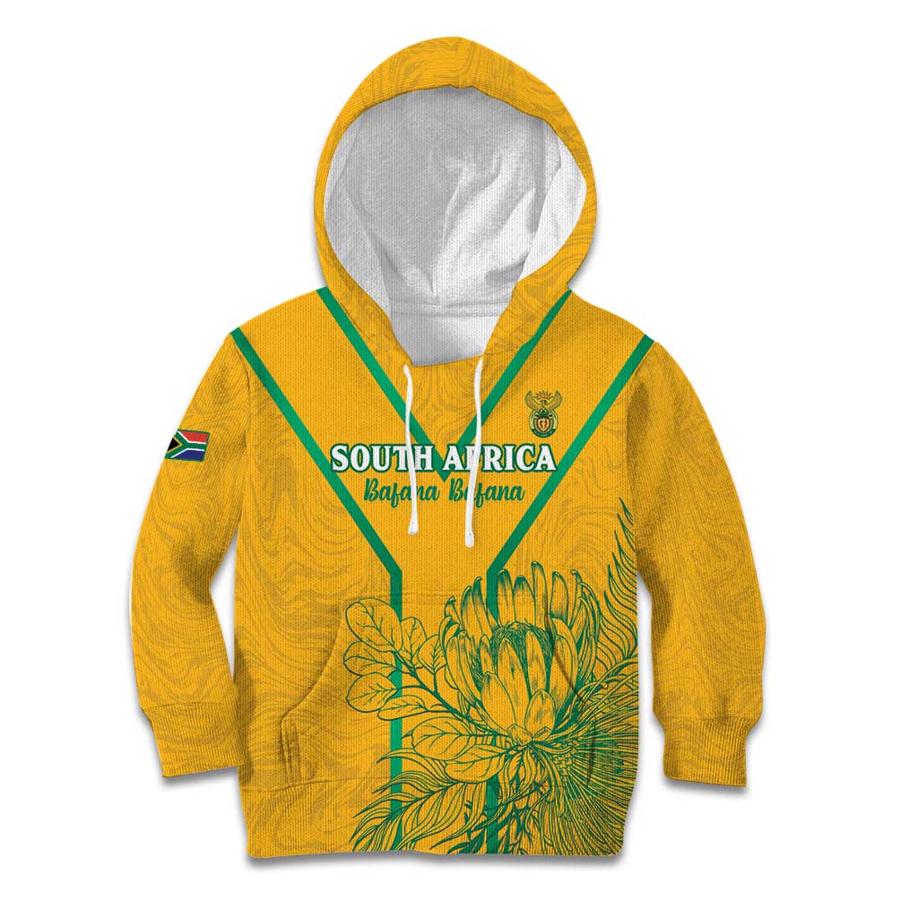 Custom South Africa Soccer Kid Hoodie Go Bafana Bafana