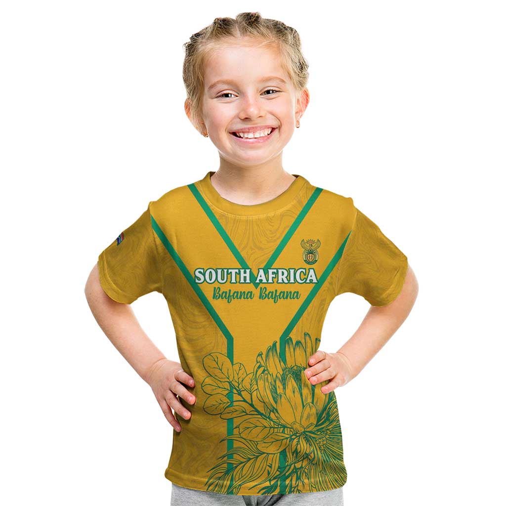 Custom South Africa Soccer Kid T Shirt Go Bafana Bafana