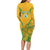 Custom South Africa Soccer Long Sleeve Bodycon Dress Go Bafana Bafana