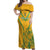 Custom South Africa Soccer Off Shoulder Maxi Dress Go Bafana Bafana