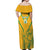 Custom South Africa Soccer Off Shoulder Maxi Dress Go Bafana Bafana