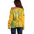 Custom South Africa Soccer Off Shoulder Sweater Go Bafana Bafana