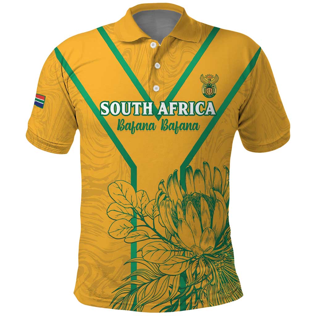 Custom South Africa Soccer Polo Shirt Go Bafana Bafana