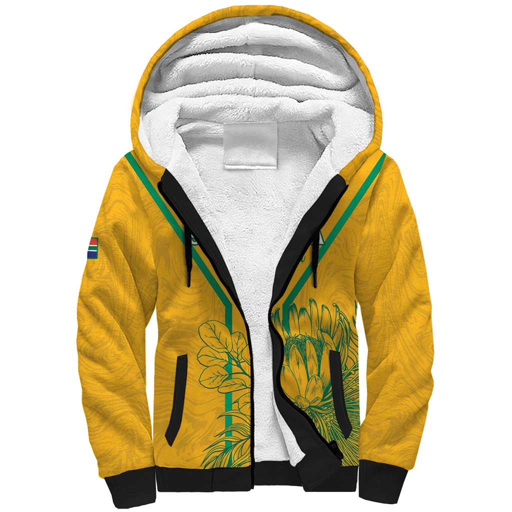 Custom South Africa Soccer Sherpa Hoodie Go Bafana Bafana