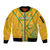 Custom South Africa Soccer Sleeve Zip Bomber Jacket Go Bafana Bafana