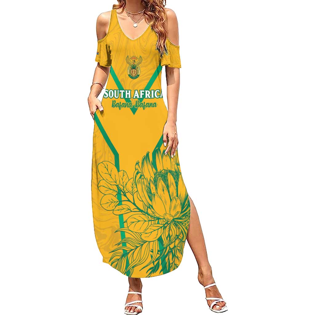 Custom South Africa Soccer Summer Maxi Dress Go Bafana Bafana