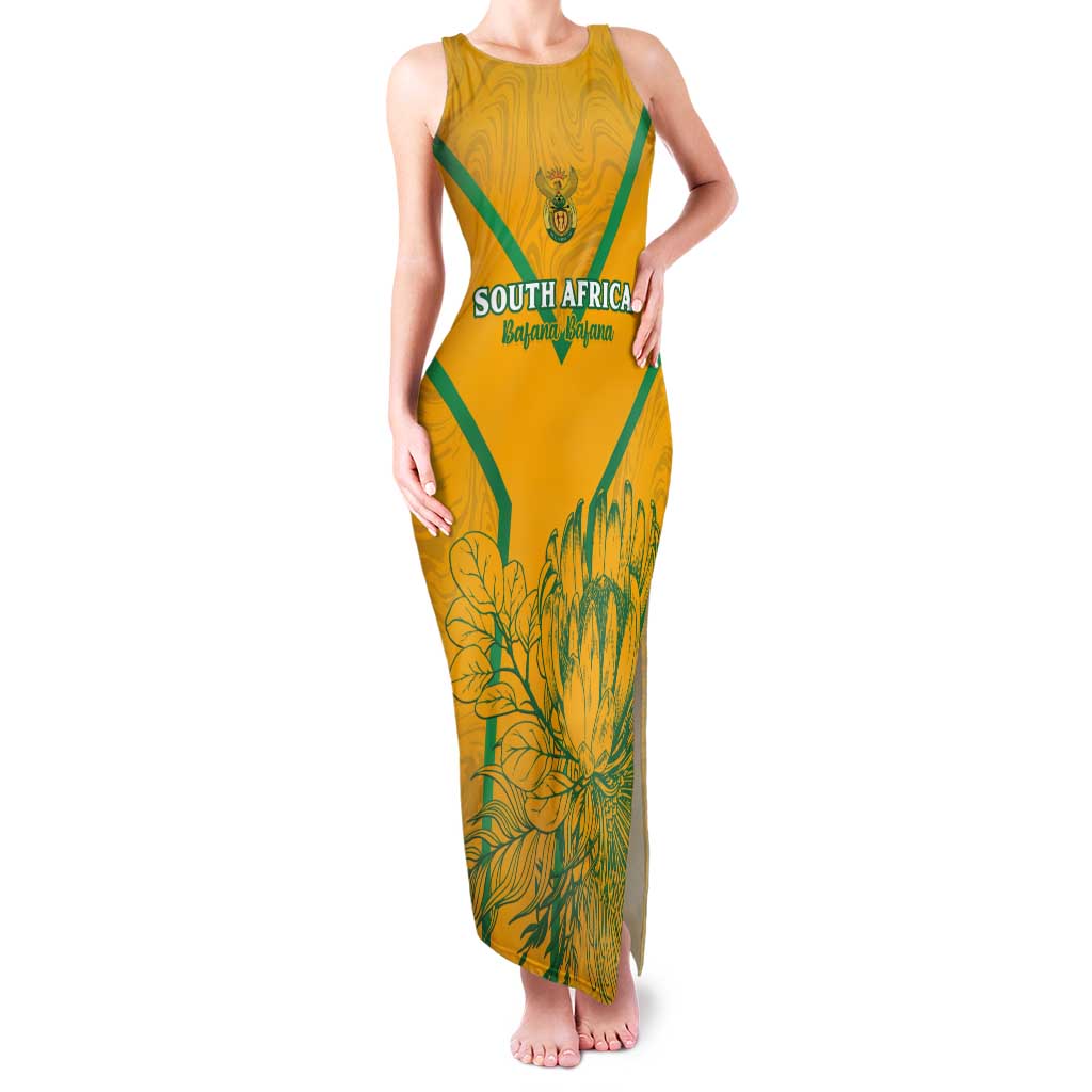 Custom South Africa Soccer Tank Maxi Dress Go Bafana Bafana