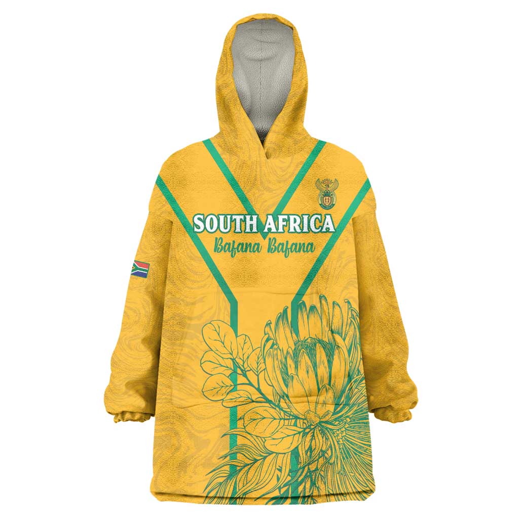 Custom South Africa Soccer Wearable Blanket Hoodie Go Bafana Bafana