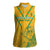 Custom South Africa Soccer Women Sleeveless Polo Shirt Go Bafana Bafana