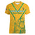 Custom South Africa Soccer Women V-Neck T-Shirt Go Bafana Bafana