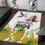 Happy South Africa Freedom Day Area Rug Nelson Mandela With Protea