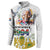 Happy South Africa Freedom Day Button Sweatshirt Nelson Mandela With Protea