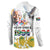 Happy South Africa Freedom Day Button Sweatshirt Nelson Mandela With Protea