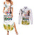 Happy South Africa Freedom Day Couples Matching Summer Maxi Dress and Long Sleeve Button Shirt Nelson Mandela With Protea