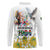 Happy South Africa Freedom Day Long Sleeve Polo Shirt Nelson Mandela With Protea